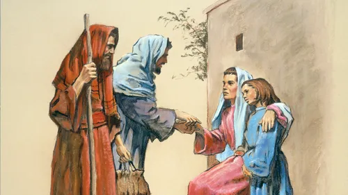 a person giving alms for the poor