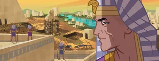 Pharoah looking at kingdom