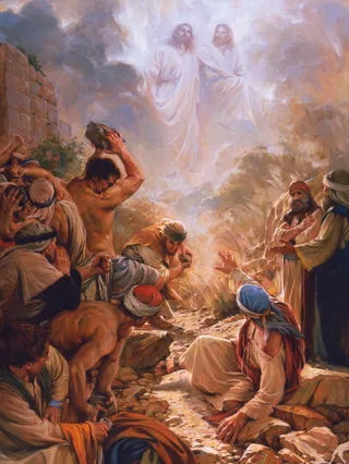 司提反被丟石頭