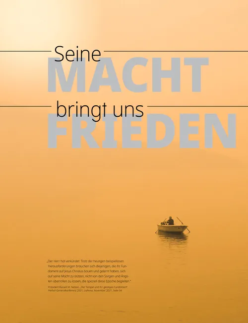 Poster „Seine Macht bringt uns Frieden“