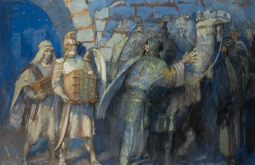 尼腓帶著銅頁片去找他的哥哥們