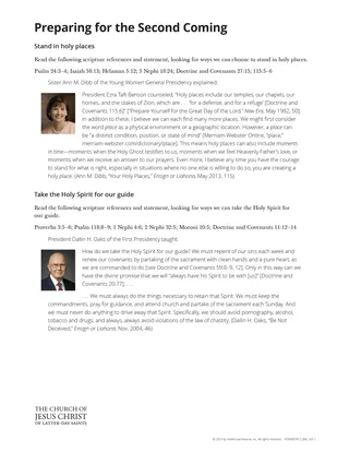 Preparing for the Second Coming