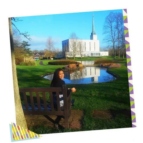 young woman at temple