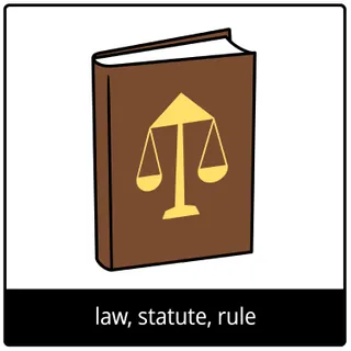law, statute, rule gospel symbol