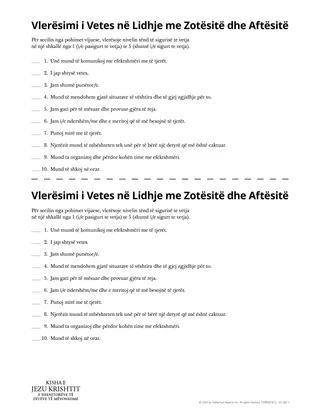 Vlerësimi i Vetes në Lidhje me Zotësitë dhe Aftësitë