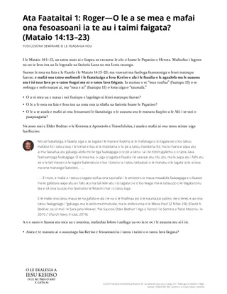 Helping through difficult times handout