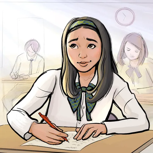 young woman in school
