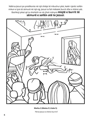 Jesus Healed a Sick Man coloring page