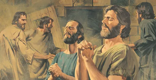 Apostles praying