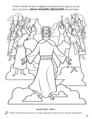 Jesus’s Second Coming coloring page