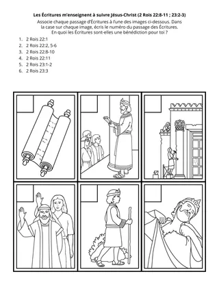 Page d’activité de la Primaire : Les Écritures m’enseignent à suivre Jésus-Christ