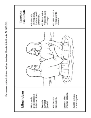 tegevusleht: me sõlmime lepinguid, kui ristitud saame