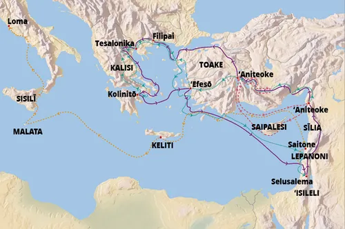 mape ʻo e ngaahi fefonongaʻaki ʻa Paulá