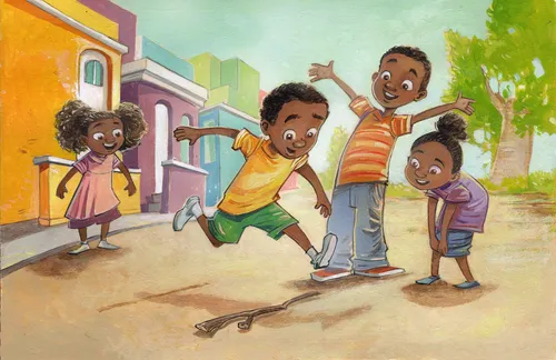 kids playing outside