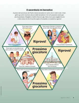 cut-out cards of children getting baptized and taking the sacrament