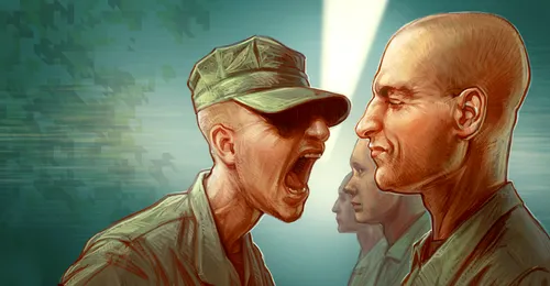 military commander yelling
