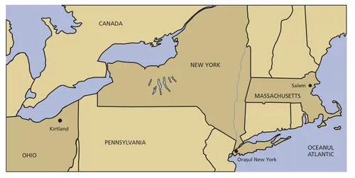 Hartă a estului Statelor Unite.