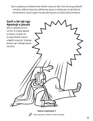 Paul’s Conversion coloring page
