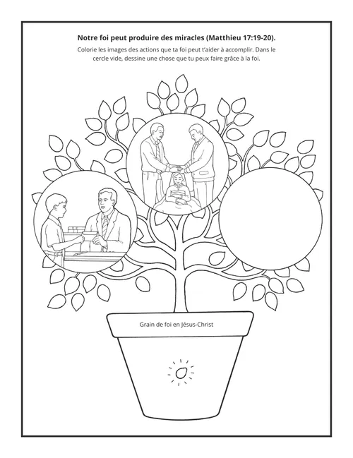 page des activités : notre foi peut opérer des miracles