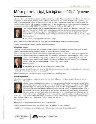 izdales materiāls, mūsu pirmslaicīgā, laicīgā un mūžīgā ģimene