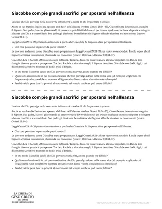 Giacobbe compie grandi sacrifici per sposarsi nell’alleanza