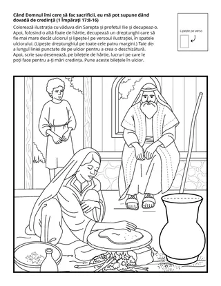 pagină cu activități: Când Domnul îmi cere să fac sacrificii, eu mă pot supune dând dovadă de credință
