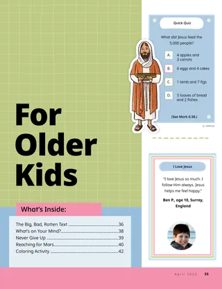 For Older Kids cover page