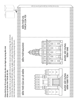 trang sinh hoạt: Chúa Giê Su truyền lệnh cho dân Ngài phải xây dựng đền thờ