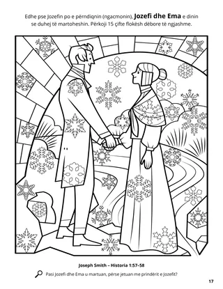 Joseph and Emma coloring page