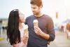 Couple eating ice cream