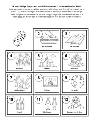 doe-pagina: ik moet heilige zaken met eerbied behandelen