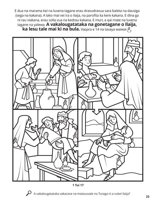 Elijah and the Widow coloring page