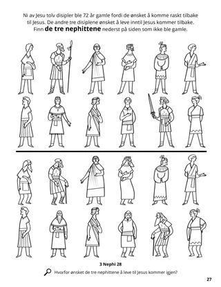 The Twelve Nephite Disciples coloring page