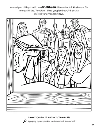 Jesus’s Crucifixion coloring page