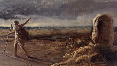 Jacob at a place he called Bethel