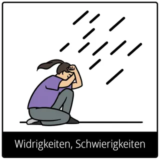 Symbol für Evangeliumsbegriff: Widrigkeiten, Schwierigkeiten