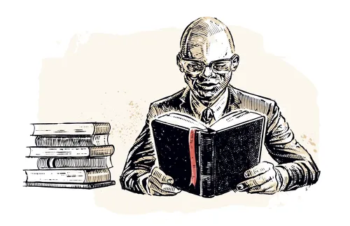 man reading scriptures