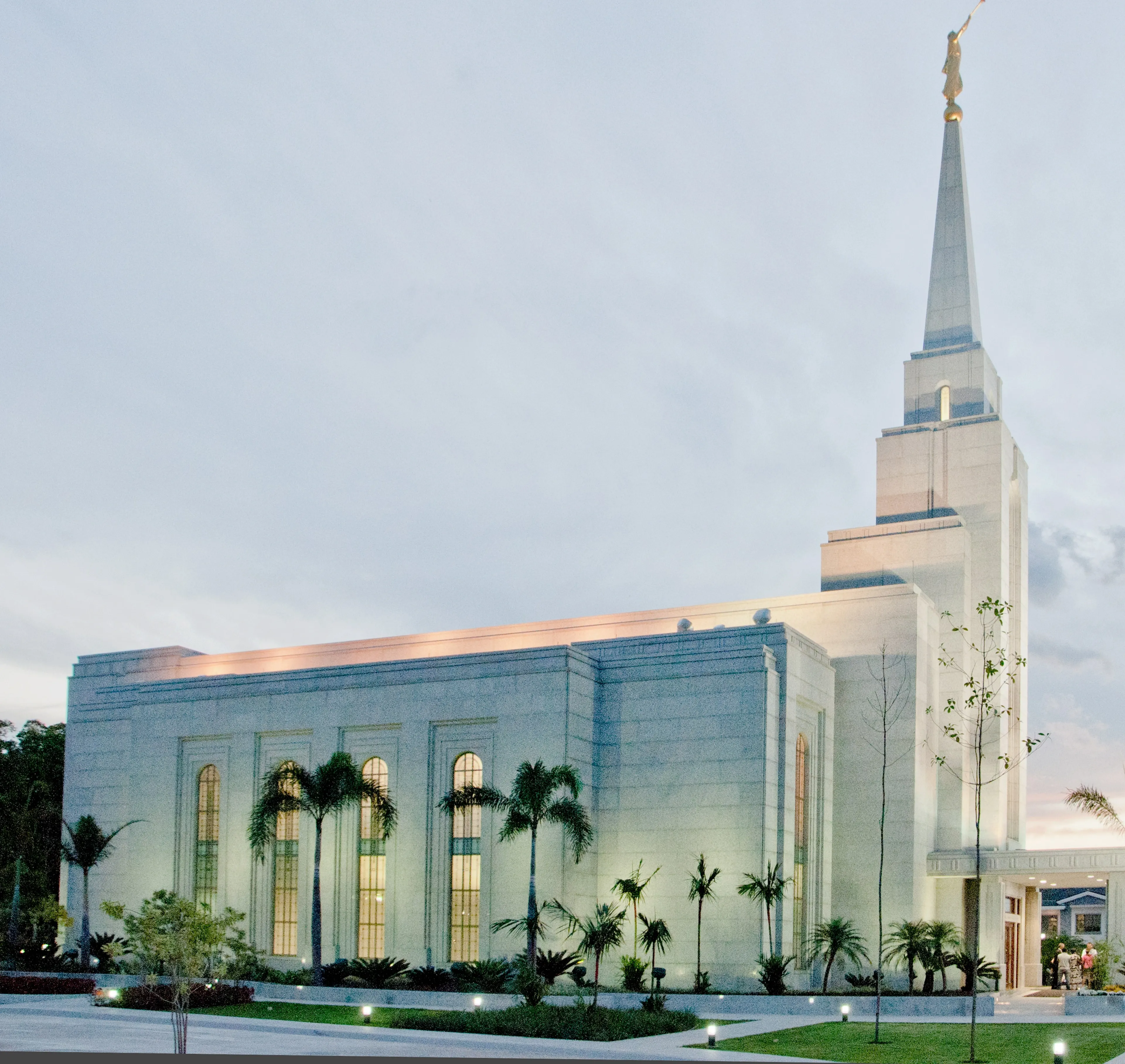 The Manaus Brazil Temple side view, including scenery.