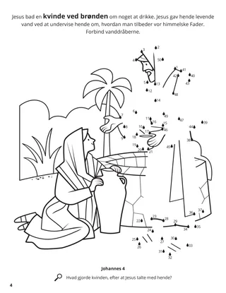 The Woman at the Well coloring page