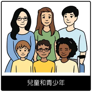 兒童和青少年福音符號