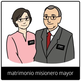 Símbolo del Evangelio de matrimonio misionero mayor