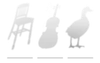 shadows of chair, cello, duck