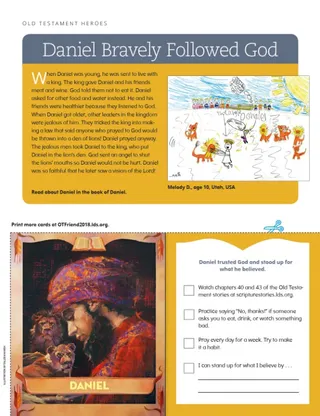 cut-out card of Daniel