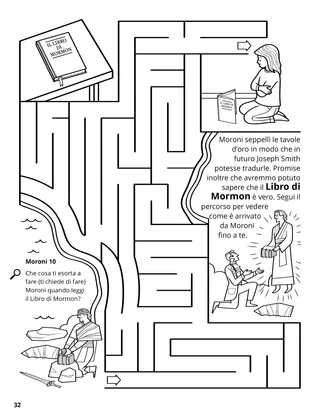 The Golden Plates: From Moroni to Joseph coloring page