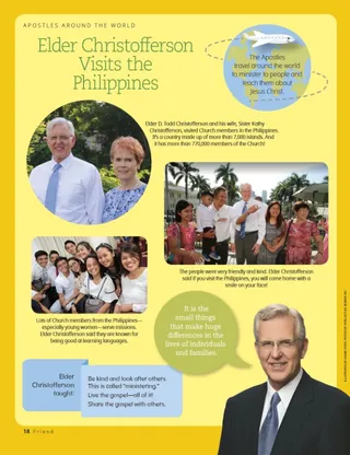 pictures of Elder Christofferson in the Philippines