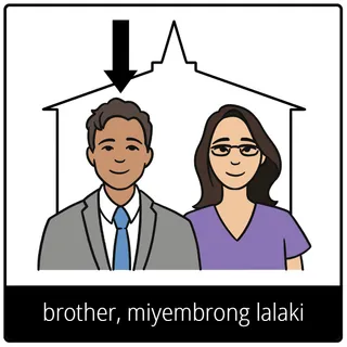 simbolo ng ebanghelyo para sa brother, miyembrong lalaki