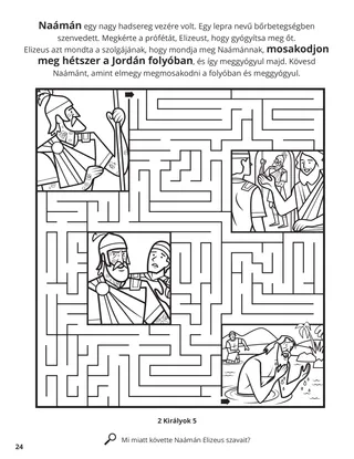 Elisha and Naaman coloring page