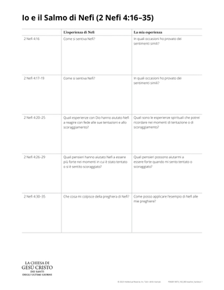 Nephi’s Psalm and me handout
