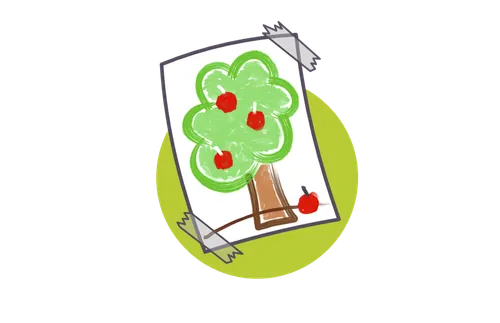 image of fruit tree on paper