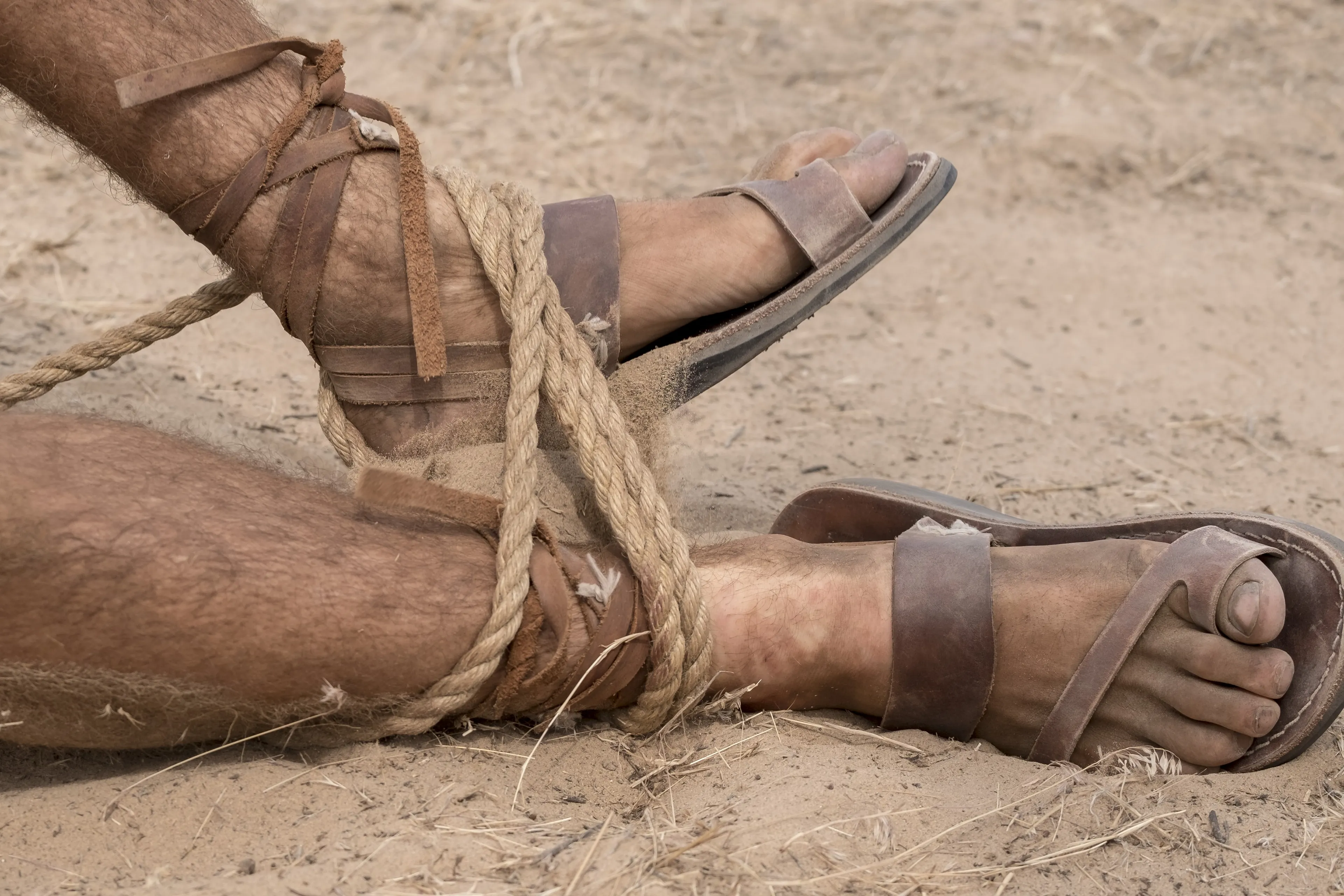 The bands are loosed from Nephi's feet.